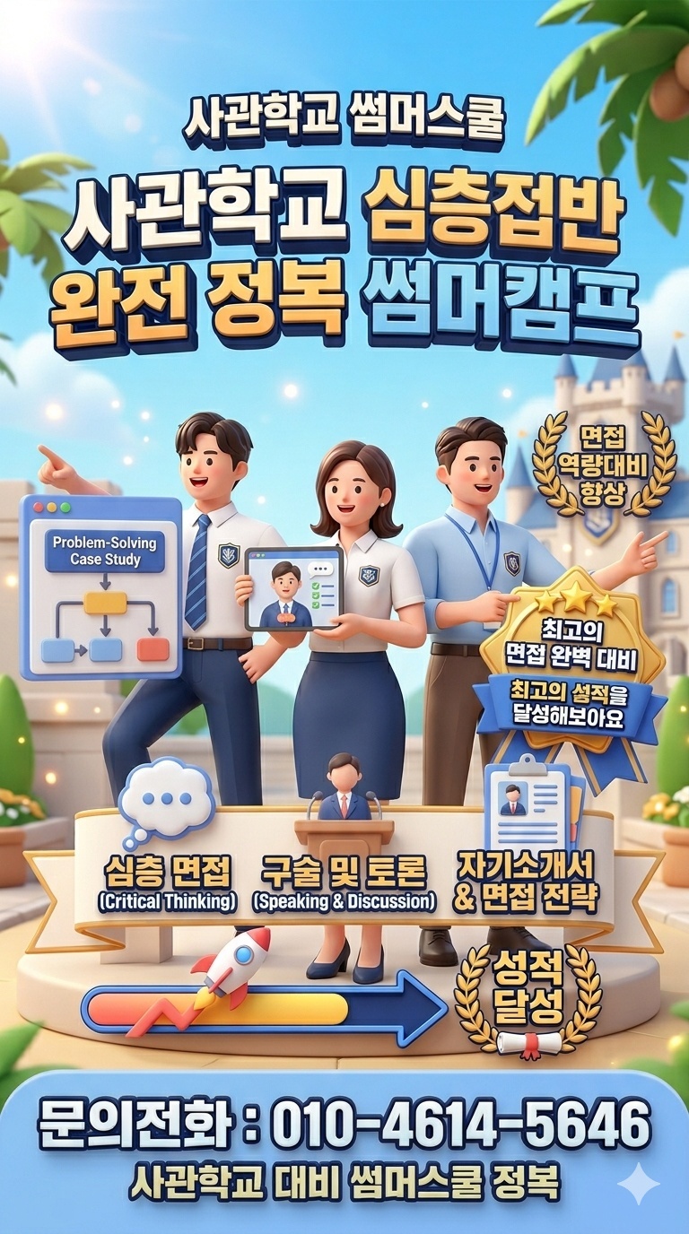 사관학교 심층면접 완전정복 썸머캠프